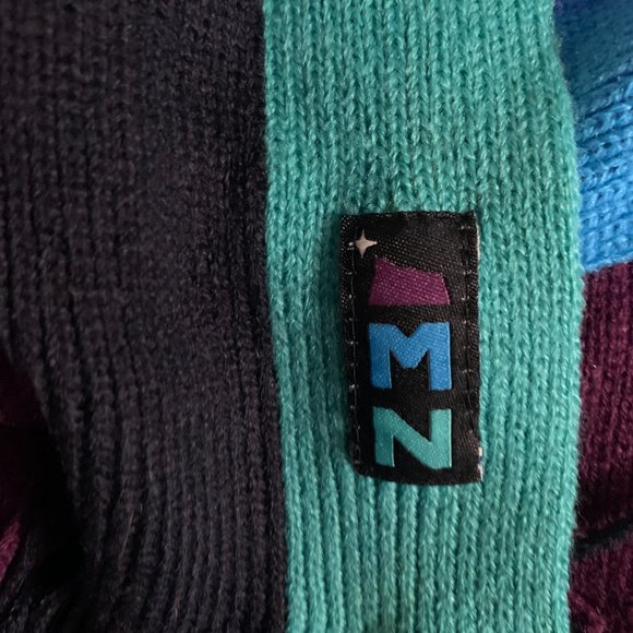 Women's MN Multi-Colored Striped Scarf w/ Fringe - 11" x 37" - Picture 3 of 4